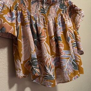 Sweet Rain Multicolor Floral Smocked Blouse